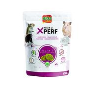 Riga -Menu X'Perf per roditori, criceti, topi, gerbilli, ratti -Miscela di cereali, verdure, olio di salmone ed estratti di manioca -Arricchito con prebiotici -Ideale per una pelliccia lucida -600g