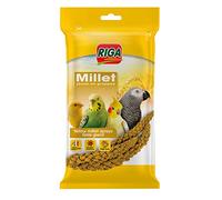 Riga - Miglio giallo in grappoli per uccelli - raccolto a mano in Francia - dolcetto naturale e non trasformato - dolcetto sano - ideale per uccelli esotici - 200 g