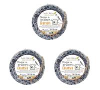 RIGA - NATU'RIGA - Disco Grasso E Semi - Grassi E Cereali - Cibo Uccelli Esterni - Delizia Di Grasso - Rafforza Sistema Immunitario - 200G (Confezione da 3)