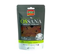 Riga - Ossana, Mix x10 - Zucchero per cani da masticare, 100% naturale - A base di proteine di manzo - Basso contenuto di grassi - Senza glutine e pelle bovina - Gusto di pollo