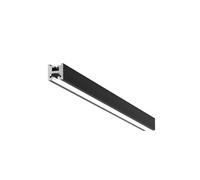 RIGA P - PROFILO IN ALLUMINIO SEZIONABILE PER INSTALLAZIONE PARETE/SOFFITTO/SOSPENSIONE PIU STAFFE CON DIFFUOSRE MT2 COLORE NERO