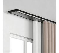 Riga Soffitto TracSystem Striscia Nascosto Puleggia Design In Lega di Alluminio Montaggio a Soffitto per Soggiorno Camera Da Letto Divisore Ospedale BlacLength Facile Inllat
