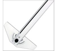 Riga T Alluminio Cm.80 Con Goniometro Bianco/nero Fara