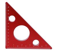 Riga Triangolare a 90 Gradi 5in / 13cm, Righello in Alluminio, Strumento di Misura per Falegnami - Alta Precisione, Materiale Resistente, Ideale per Lavori di Legno