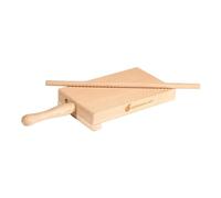 Rigagnocchi in legno o Tagliere riga garganelli e gnocchi con Fermo e piccolo Mattarello - 18x26 cm