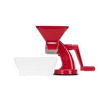 Rigamonti Passapomodoro manuale con vaschetta. Spremi pomodori per salsa di pomodoro. Ideale per uso casalingo. Con retina in acciaio inox, ventosa in gomma. Smontabile e lavabile in lavastoviglie.
