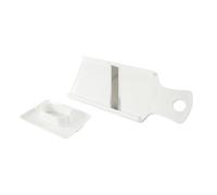 Rigamonti Perfetta mandolina con proteggidita. Affettaverdure Manuale per affettare Frutta, Verdura o Formaggi. Mandolina con Lama in Acciaio Inox affilata su Entrambi i Lati.