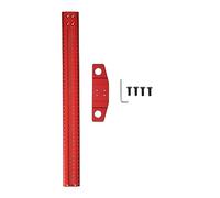 Rigatto quadrato in lega di alluminio, superficie anodizzata, scala rossa 12 pollici - marcatura precisa 1 mm, strumento di scriba multi -funzione, posizionamento in legno e vetro (type 2)