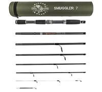 RIGGED & READY™, Canna Da Pesca Da Viaggio Smuggler 7. Bastone da 7 pezzi, 260 cm e 235 cm, ad alte prestazioni, in nano carbonio con punta infrangibile, canna da pesca da viaggio e tubo.