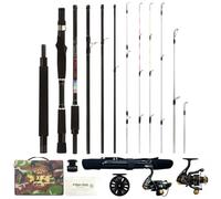 Rigged & Ready X Series™ - Canne da pesca da viaggio, 6 combo e canne super | Multifunzione, bastoncini rotanti. Da 5 a 25 Tecniche da una Rod. Spin, Bass, Carp, Fly. Pesca in acqua dolce e salata