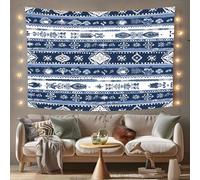 Righe Boho Arazzo Decorativo da Appendere alla Parete, Geometrico tribale Poster da Parete per Soffitto, Viola Boho per Camera da Letto230x210 cm