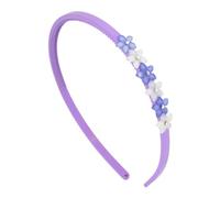 Righe e Pois - Fermacapelli bimba, Cerchietto per capelli bambina cm 0,5 con fiori effetto cristallo e strass, fascia per capelli colorata, confezione 1 hairband (Lilla, Bambina)