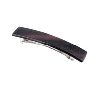 Righe e Pois Fermacapelli - Fermaglio per capelli FRANCESE con barra in metallo chiusura a clip e lastra in acetato di cellulosa francese - Confezione da 1 - handmade (Sparkling Gris)