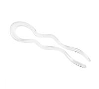 Righe e Pois - forcina per capelli ondulata da 10 cm in plastica trasparente - molletta per capelli classica da acconciature