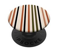 Righe verticali in stile retrò, minimalista, moderno, tono terrestre, elegante PopSockets PopGrip Adesivo