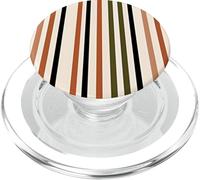 Righe verticali in stile retrò, minimalista, moderno, tono terrestre, elegante PopSockets PopGrip per MagSafe