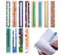 Righelli Colorati per Lettura 12 Pezzi Dislessia Ruler Strisce per Bambini Strumenti per Dislessia Righelli Adorabile Sussidio Lettura per Bambini e Persone con Dislessia (19 X 3,2 Cm)