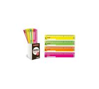 Righelli con puntatore per compasso Arda in barattolo da 24 colori fluo R17FLBAR