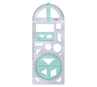 Righelli geometrici - Disegni geometrici | Stencil per modelli da disegno | Righello ad angolo di attività matematica multifunzione | Strumento universale per disegno e pittura per precisione