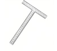 Righelli In Acciaio Inox 1 righello a forma di T in acciaio inossidabile integrato con angolo retto 90 gradi e scala ispessita(90x80mm)