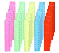 Righelli in plastica, 100 pezzi, 15,2 cm, piccoli righelli in plastica con scala in centimetri e pollici, righelli trasparenti per studenti, scuola, ufficio e casa