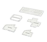Righelli modello borsa trasparente | Forme layout in acrilico con misure stampate, pratico supporto per taglio per la pratica del cucito domestico