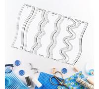 Righelli per quilting da 5 pezzi Modelli per quilting Forme Stencil per