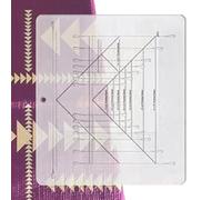 Righelli per trapuntatura Flying Geese - Righelli acrilici resistenti all'usura con chiara | Strumenti per cucire professionale per trapuntatura in tessuto, semplice precisione durevole