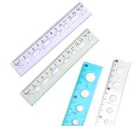 Righelli pieghevoli in plastica da 15 cm, per bambini, righello da sartoria geometrica flessibile, multifunzione, righello da disegno, misura centimetro, per studenti, scuola, ufficio, casa (1)