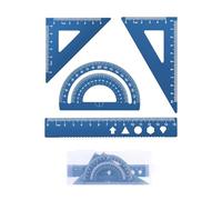 righelli,squadrette da disegno, goniometro scuola elementare,4 pezzi righello in metallo set angoli arrotondati design di sicurezza cancelleria insegnante studente matematica geometria kit goniometro
