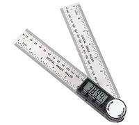 Righello 2 in 1 e goniometro elettronico digitale in acciaio inox per goniometro 0-200mm per officina lavorazione del legno