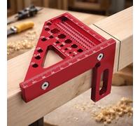Righello 3D multi-angolo da falegname, 45/90 gradi, 8 mm, con perno, goniometro di precisione per la lavorazione del legno per cornici, scatole, cassetti e assemblaggio di armadi