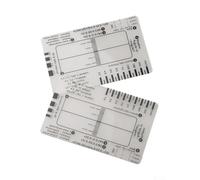 Righello a 7 gradini per analisi ECG con pinza trasparente per ritmo del battito cardiaco, intervallo PR e valutazione dell'intervallo QRS (2 pezzi)