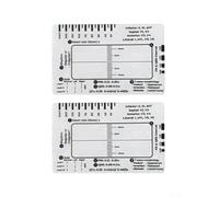 Righello a 7 gradini per interpretazione ECG con punti di riferimento visivi per parametri cardiaci tra cui deviazione del ritmo PR QRS ST e valutazione dell'onda T (2 pezzi)