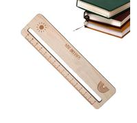Righello a bordo dritto, righello di legno per la scuola | Forniture di misura scolastica,Cuneo righello di lettura righello legno forniture scolastiche aula precisa per studenti di classe scuola