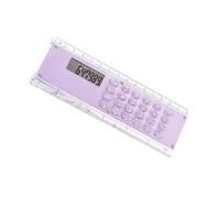 Righello a due lati da 15 cm e calcolatrice a 8 cifre, strumento ergonomico sottile per progetti di apprendimento creativo e ingegneria, righello di misurazione a doppia scala e calcolatrice