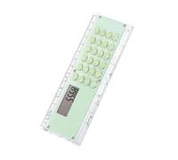 Righello a due lati da 15 cm e calcolatrice a 8 cifre, strumento ergonomico sottile per progetti di apprendimento creativo e ingegneria, righello di misurazione a doppia scala e calcolatrice