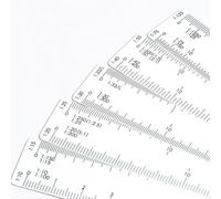 Righello a forma di ventaglio con 5 lame pieghevoli, strumento di misurazione multifunzionale, progettato per l'uso in mobili interni e arte