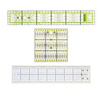 Righello a Griglia in Acrilico 3 Pezzi per Quilting, Modello di Righello