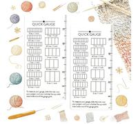 Righello a misura rapida per maglia e uncinetto, non è necessario contare, facile da misurare la misura dei punti senza contare, accessorio essenziale per maglia e uncinetto