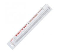 Righello a scala triangolare Linex bianco opaco in poliestere durevole precision