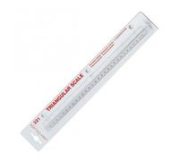 Righello a scala triangolare Linex bianco opaco in poliestere durevole precision