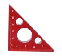 Righello a triangolo rettangolo da 2 pollici/6 cm, righello quadrato in lega di alluminio per la lavorazione del legno, doppia scala con misure in centimetri e pollici, strumento