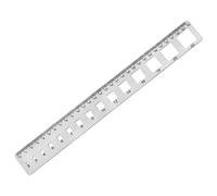 Righello accurato in acciaio inossidabile con fori quadrati rotondi per misurazioni ingegneristiche accurate 0,5 mm resistenza agli errori Righello di misurazione in acciaio inossidabile