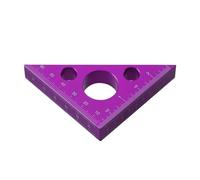 Righello ad angolo retto 45/90 gradi piccolo triangolo in lega di alluminio righello con bilancia for la lavorazione del legno troncatrice da tavolo misura 1 pz(Purple Angle Ruler)