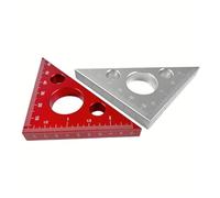 Righello ad angolo retto in alluminio, righello for lavorazione del legno, righello triangolare, scale, squadra da carpentiere, strumenti for la misurazione dell'altezza, calibro(2pcs)