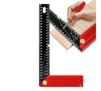 Righello ad angolo retto regolabile preciso metrico imperiale disegno di | Multifunzionale Framing Square per la Redazione Carpenteria Misurazione Costruzione Cartongesso Metalworking Hardware