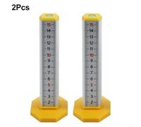Righello Altezza Doppio Uso 2Pcs Lega Alluminio Precisione(Yellow) | Base magnetica per forte, attacco stabile telai sospesi, facilità d'uso, lega alluminio, cantiere edile