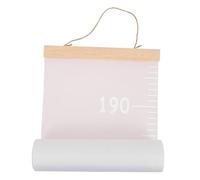 Righello Altezza Sospeso Rosa, Carta Crescita per Bambini | Misura Altezza, Registra Sviluppo, Installazione Semplice, Arrotolabile, per Soggiorno e Scale, Legno e Tessuto