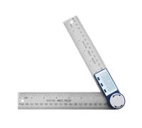 Righello angolare con display digitale due in uno Display multifunzione a grande schermo Calibro a corsoio goniometro in plastica 1 pz Piazza del carpentiere(Silver)